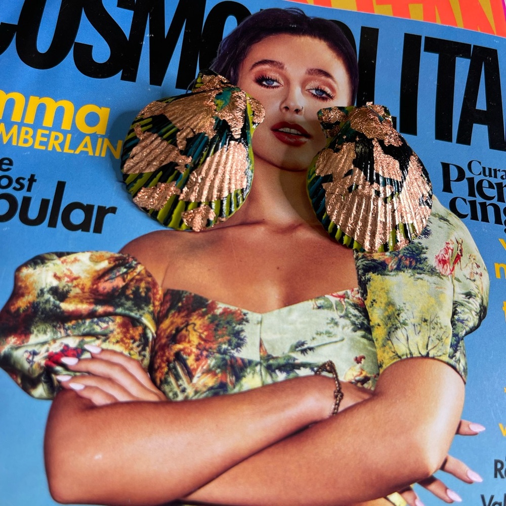 Statement Seashell Stud Earrings - image 3